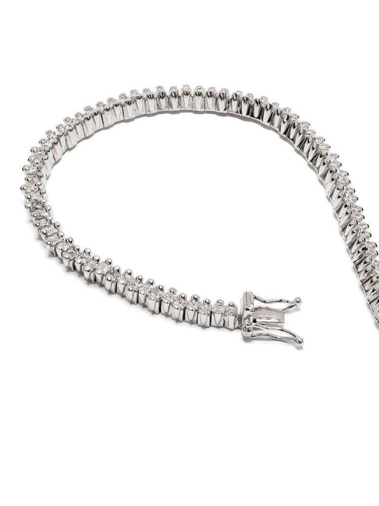 18k White Gold Princess Diamond Bracelet