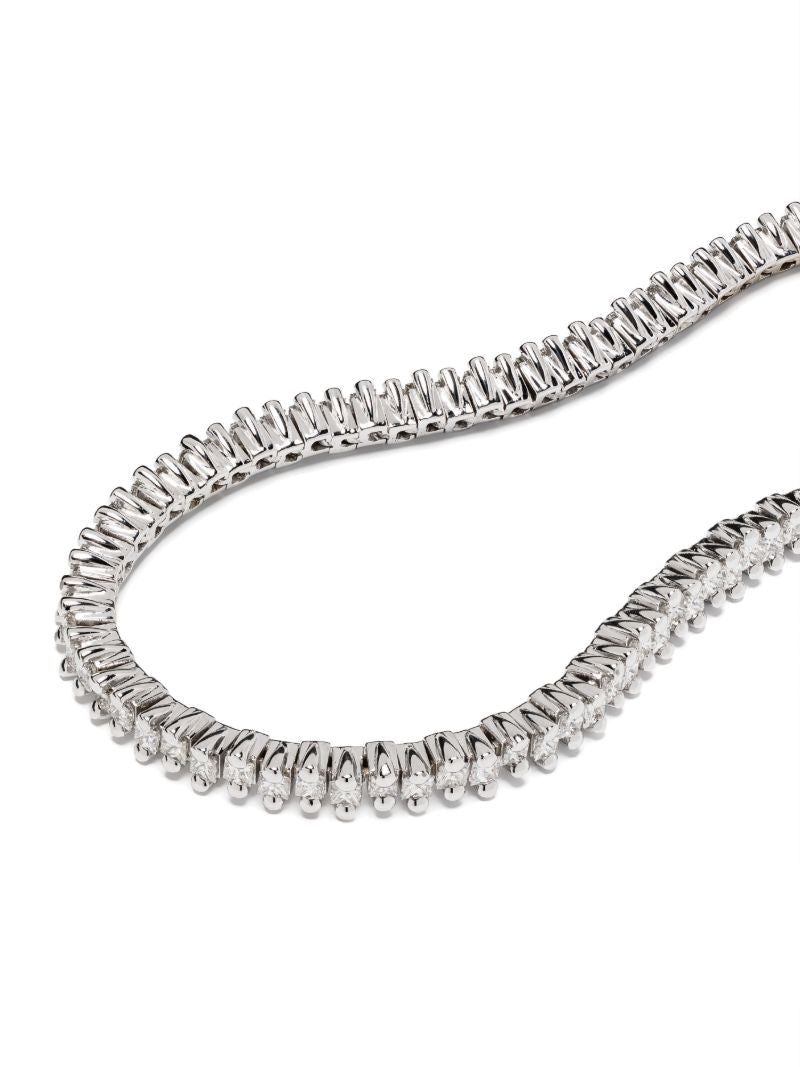 18k White Gold Princess Diamond Bracelet
