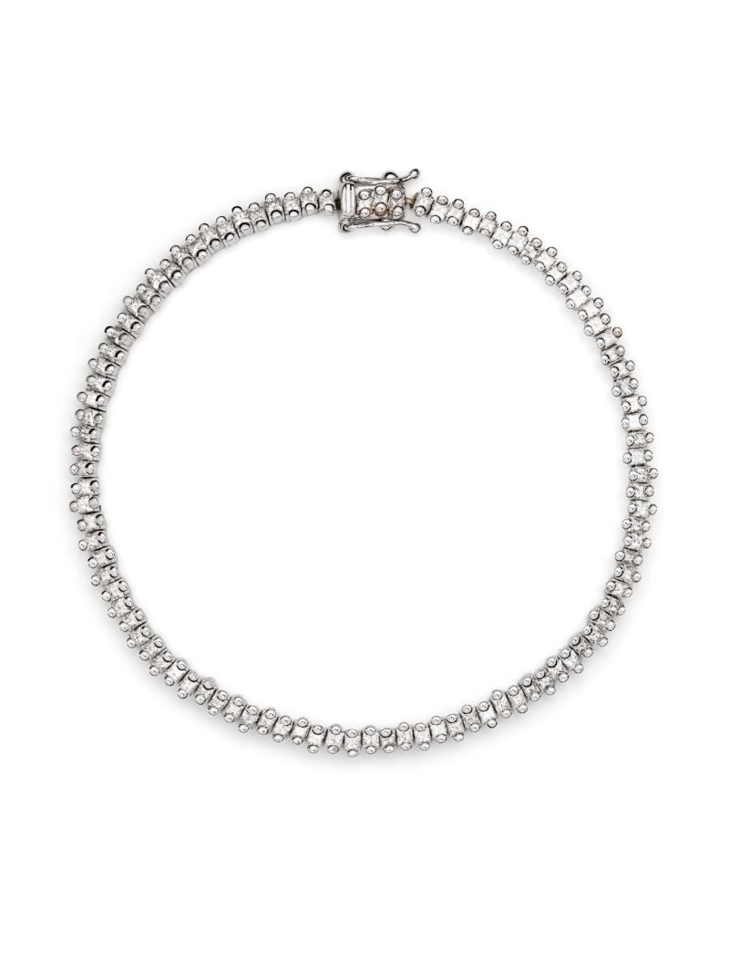 18k White Gold Princess Diamond Bracelet