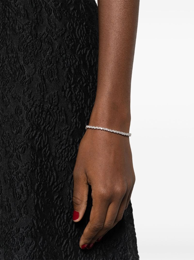 18k White Gold Princess Diamond Bracelet