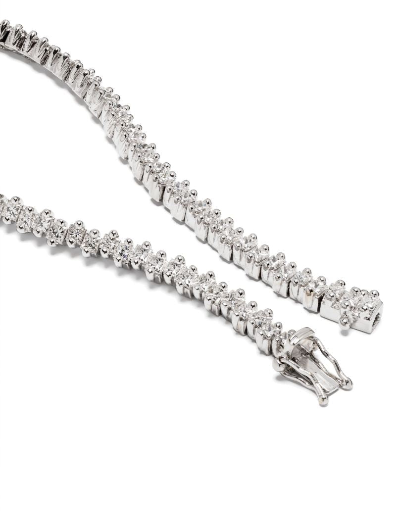 18k White Gold Princess Diamond Bracelet