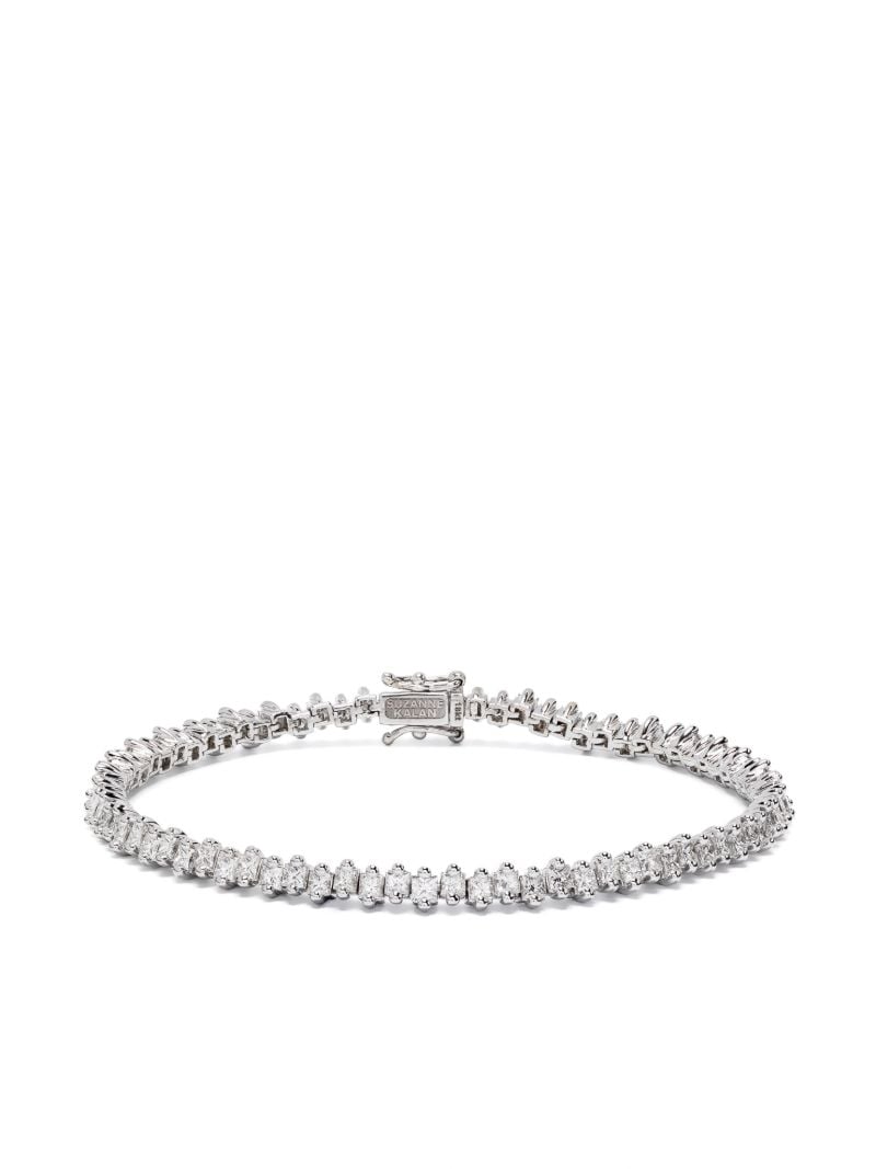 18k White Gold Princess Diamond Bracelet