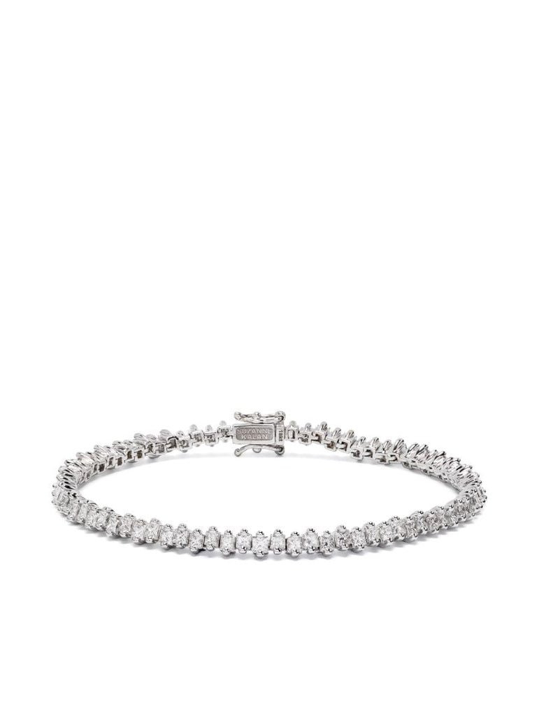 18k White Gold Princess Diamond Bracelet