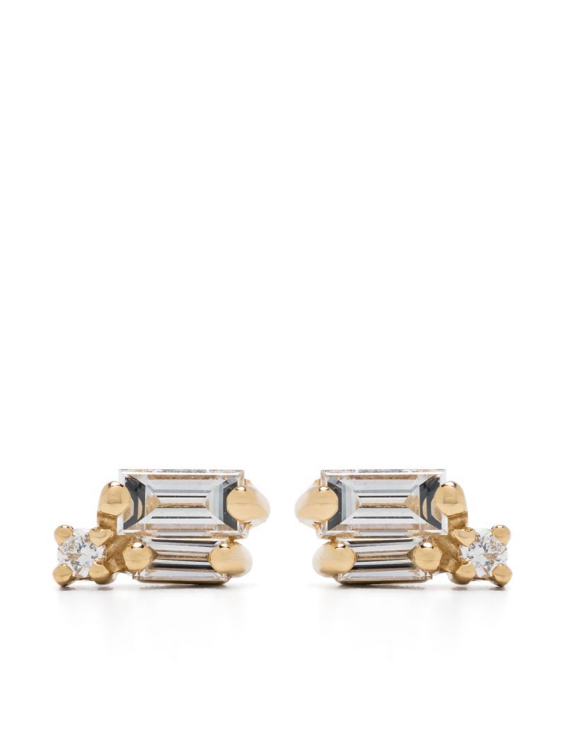 18k Yellow Gold Bold Burst Diamond Earrings