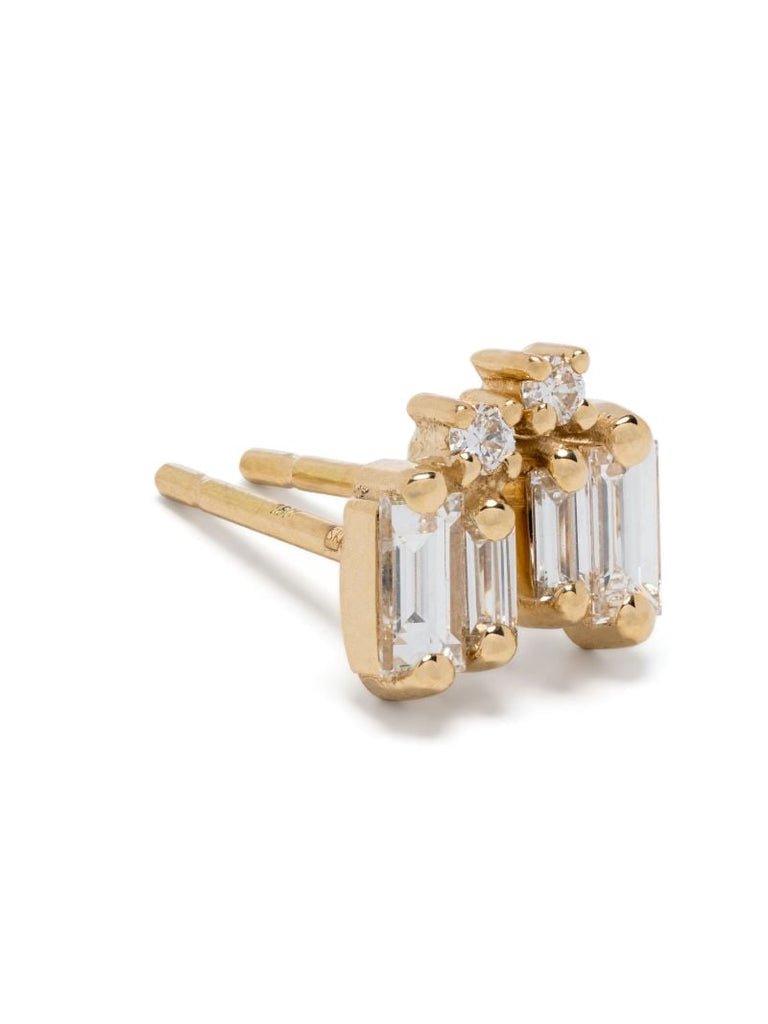 18k Yellow Gold Bold Burst Diamond Earrings
