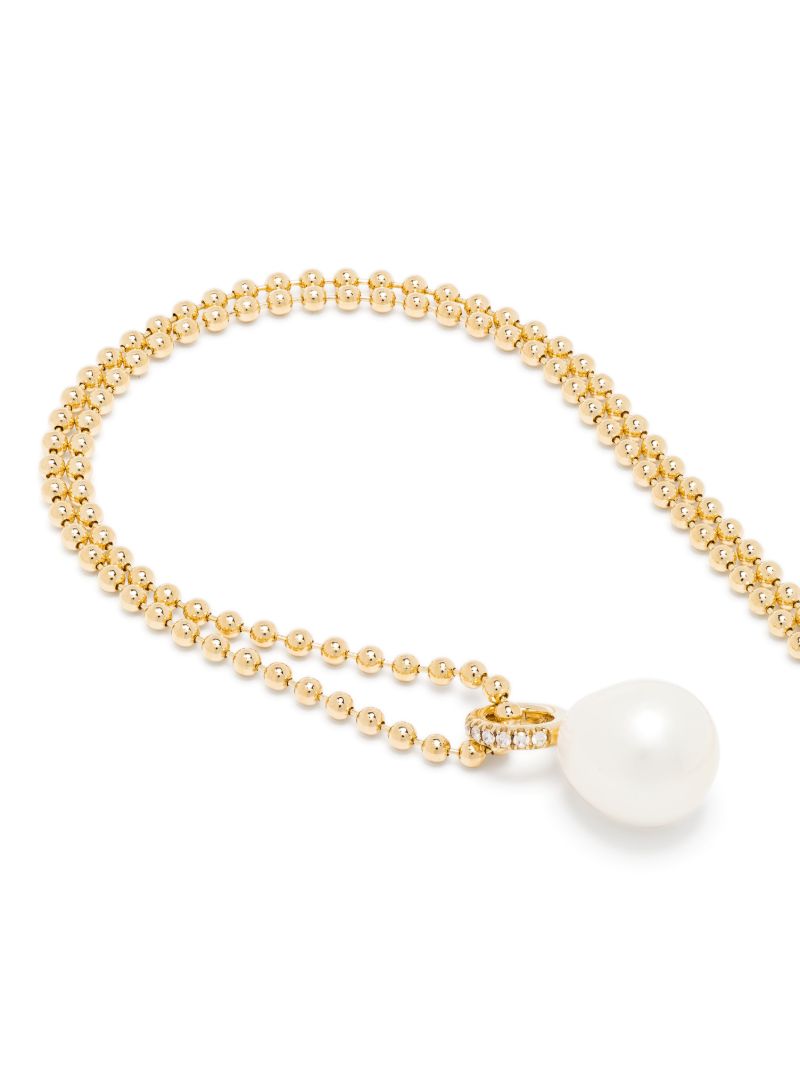 14k Yellow Gold Sea of Beauty Pearl and Diamond Necklace