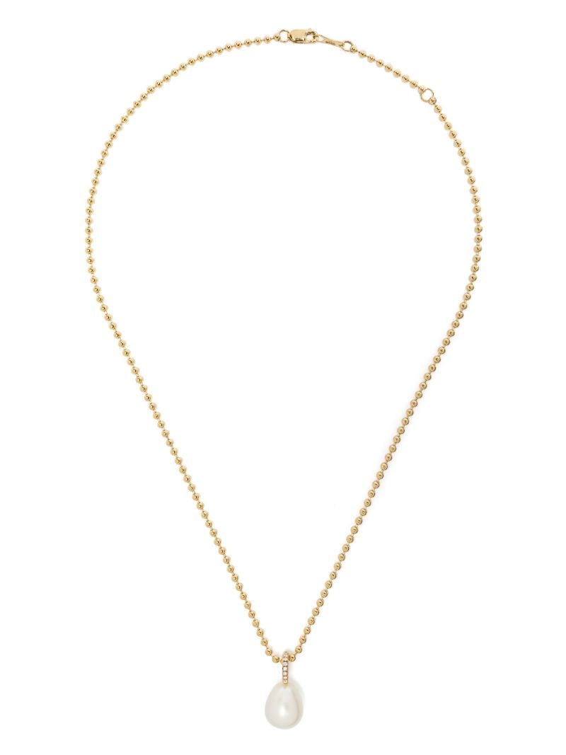 14k Yellow Gold Sea of Beauty Pearl and Diamond Necklace