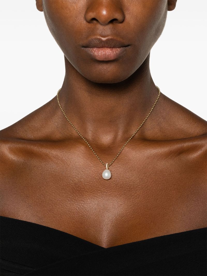 14k Yellow Gold Sea of Beauty Pearl and Diamond Necklace