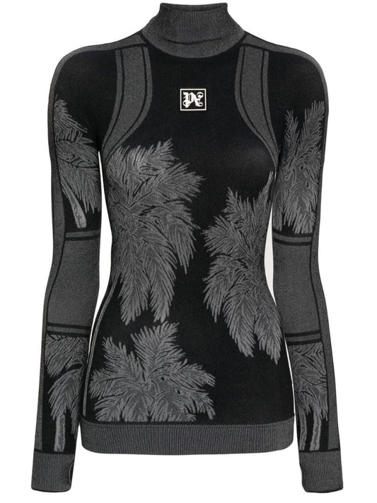 Black Palm Base Layer Ski Top