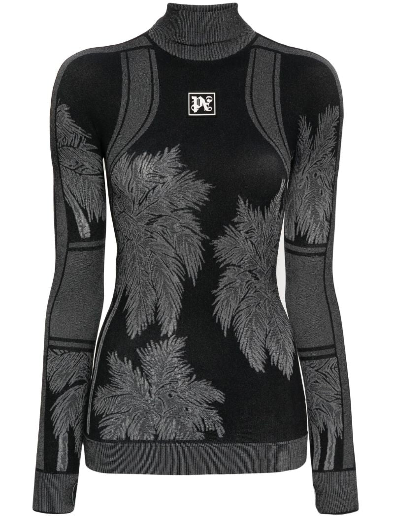 Black Palm Base Layer Ski Top