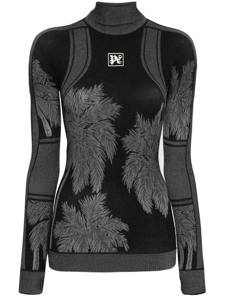 Black Palm Base Layer Ski Top