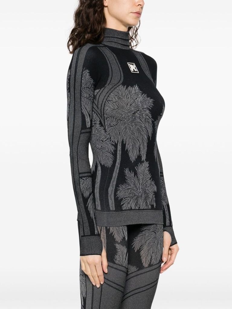 Black Palm Base Layer Ski Top