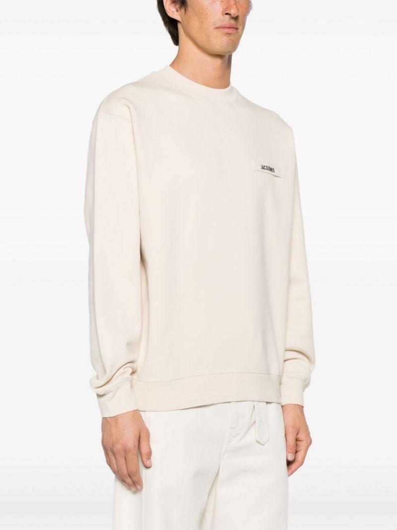 Neutral Le Sweatshirt Gros Grain Top