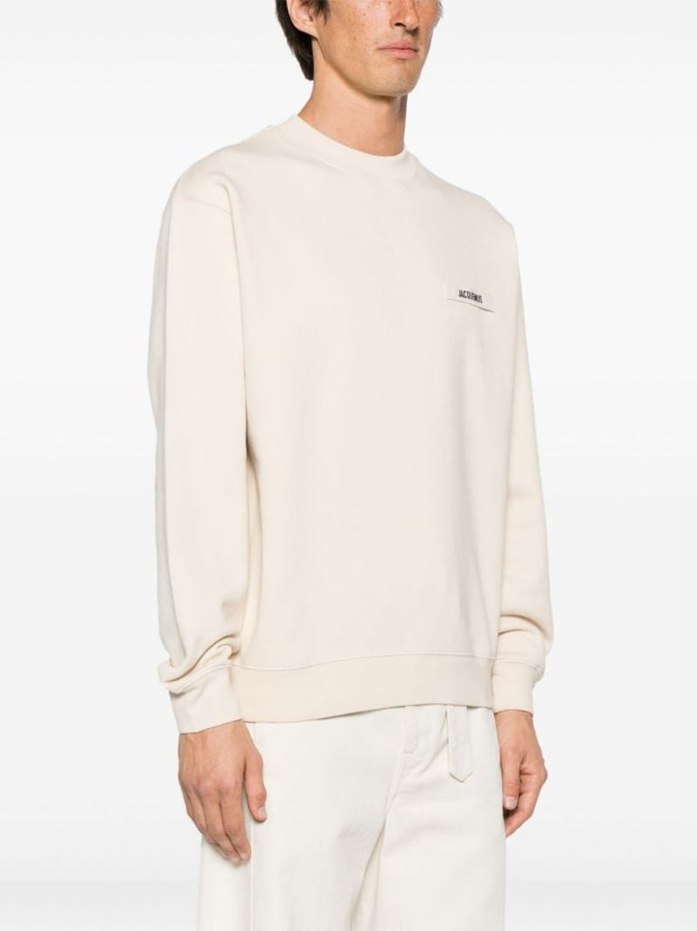 Neutral Le Sweatshirt Gros Grain Top