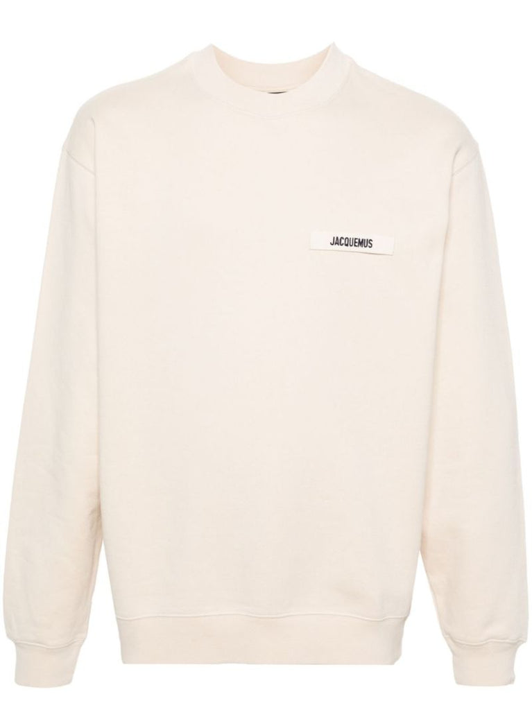 Neutral Le Sweatshirt Gros Grain Top