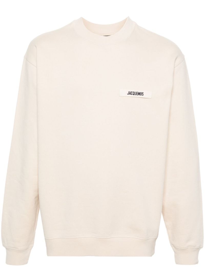 Neutral Le Sweatshirt Gros Grain Top