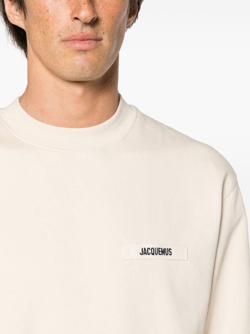 Neutral Le Sweatshirt Gros Grain Top