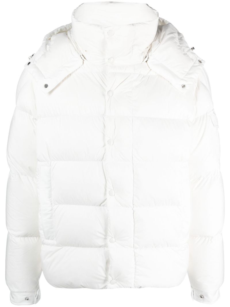 White Vezere Hooded Quilted Jacket