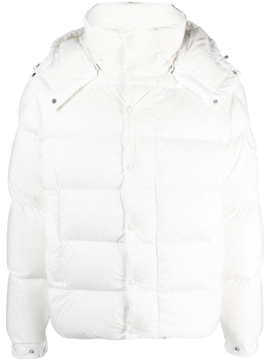 White Vezere Hooded Quilted Jacket