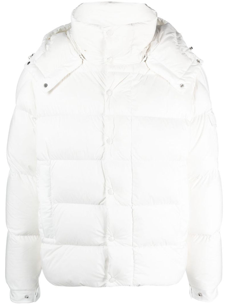 White Vezere Hooded Quilted Jacket