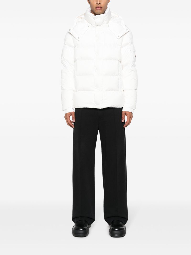 White Vezere Hooded Quilted Jacket