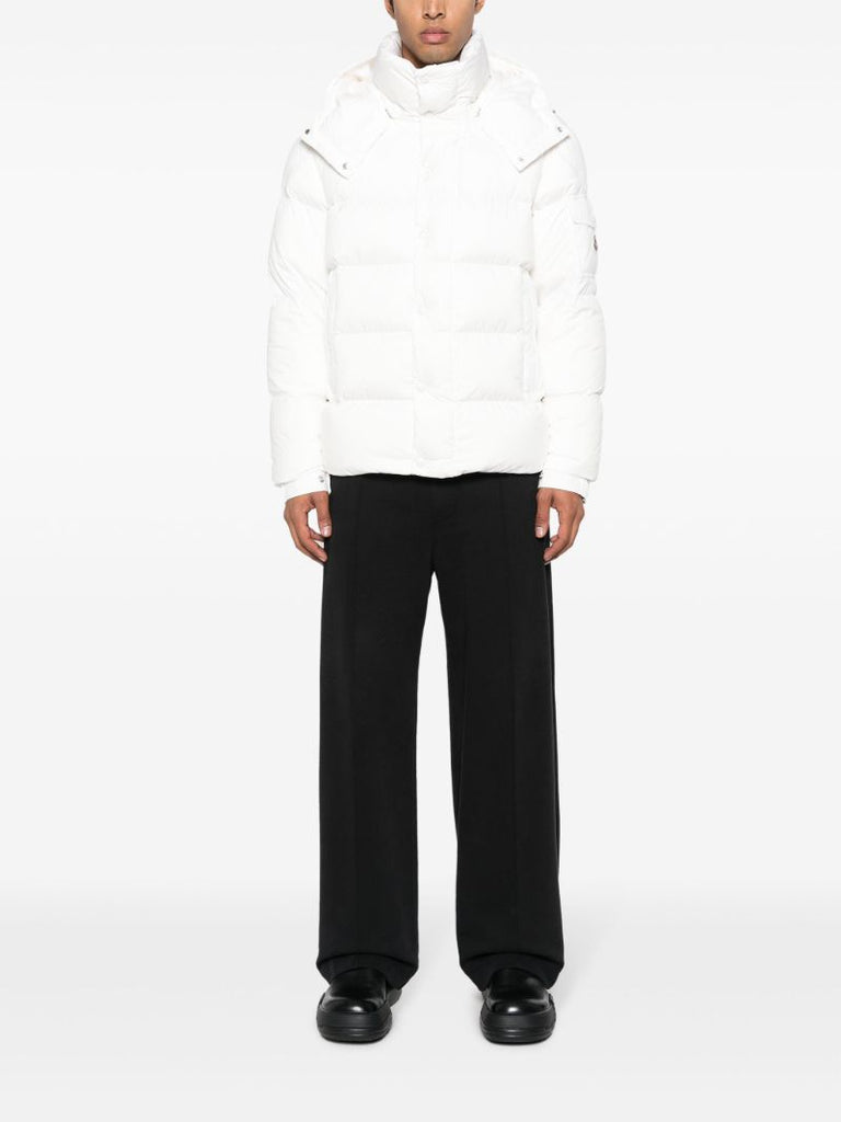 White Vezere Hooded Quilted Jacket