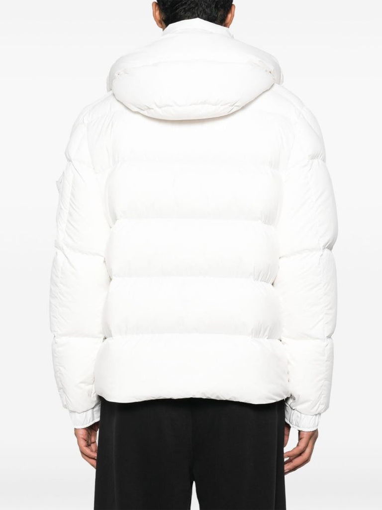 White Vezere Hooded Quilted Jacket