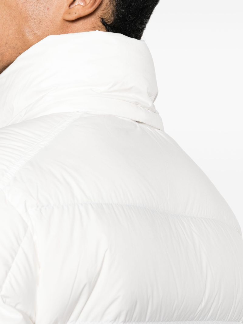 White Vezere Hooded Quilted Jacket