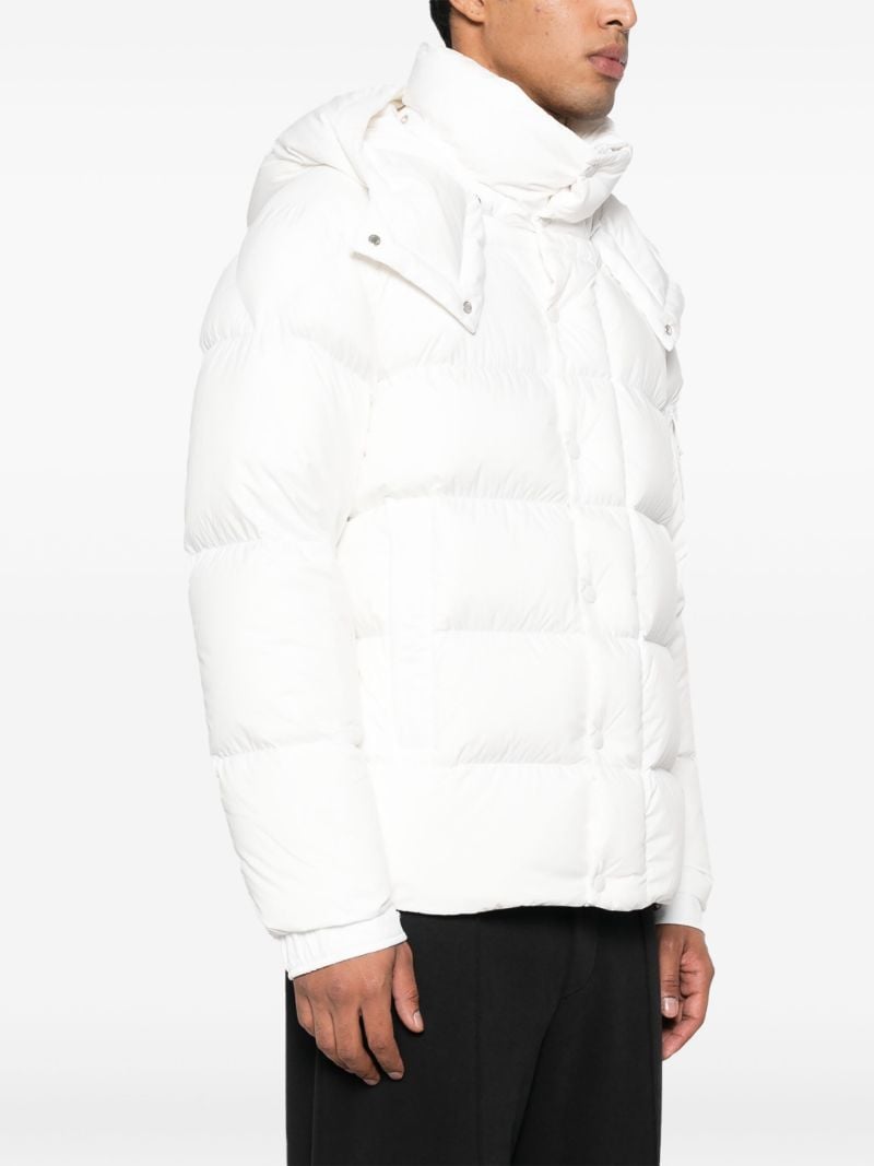 White Vezere Hooded Quilted Jacket