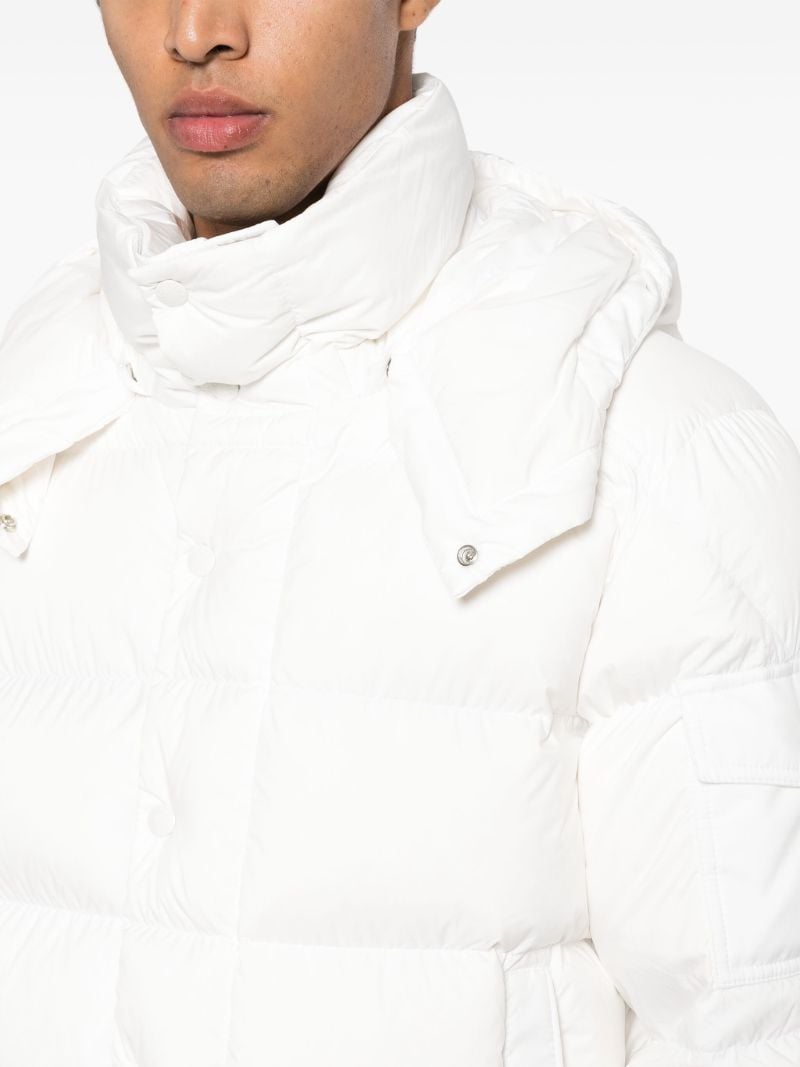 White Vezere Hooded Quilted Jacket