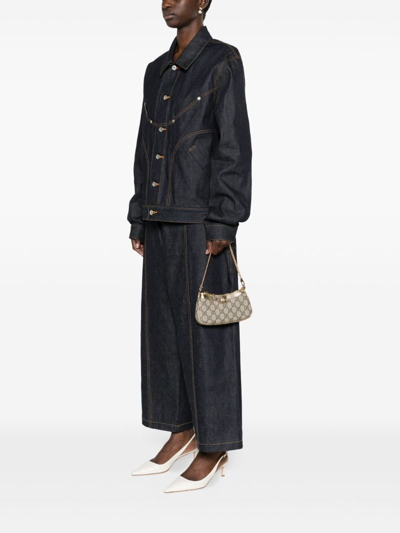 Neutral Mini Ophidia Shoulder Bag