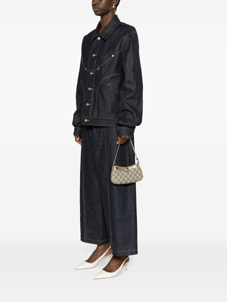 Neutral Mini Ophidia Shoulder Bag