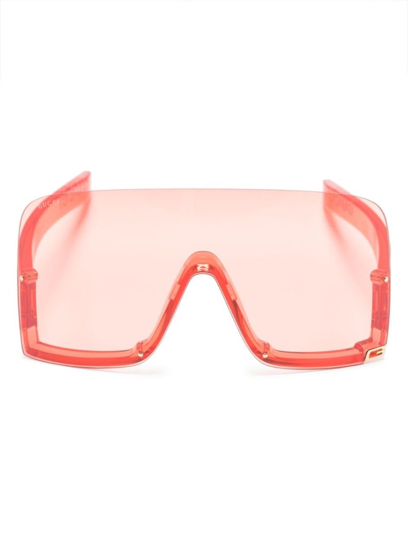 Red Mask Oversized Sunglasses