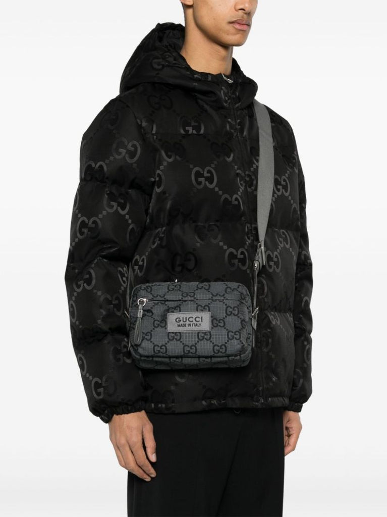 Grey Gg Jacquard Messenger Bag