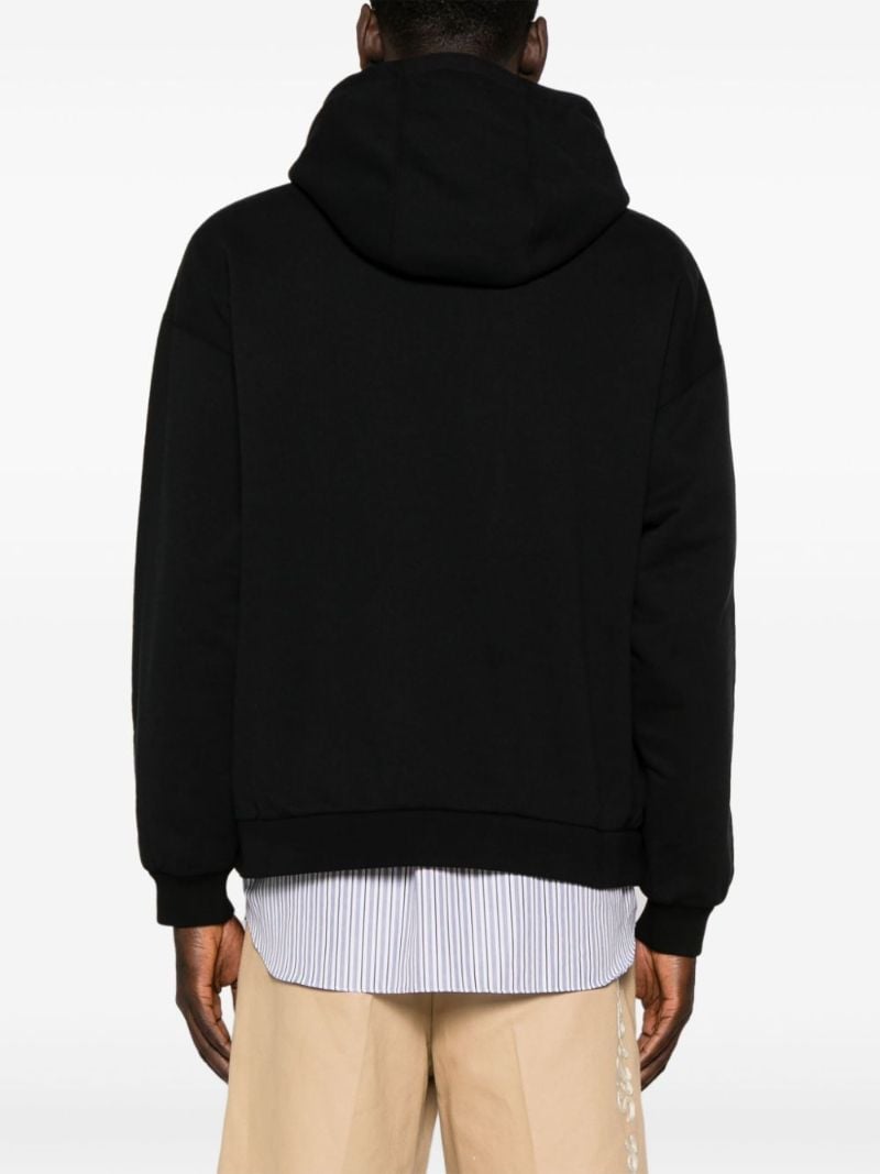 Black Interlocking G Cotton Hoodie