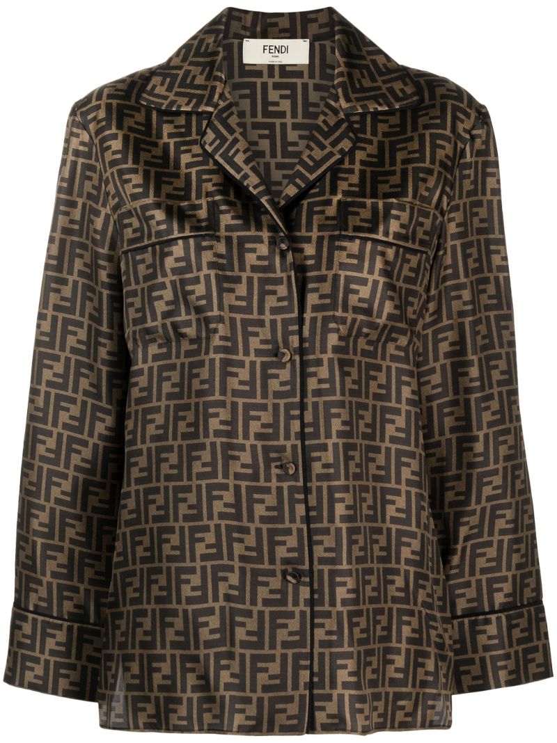Brown Zucca Silk Shirt