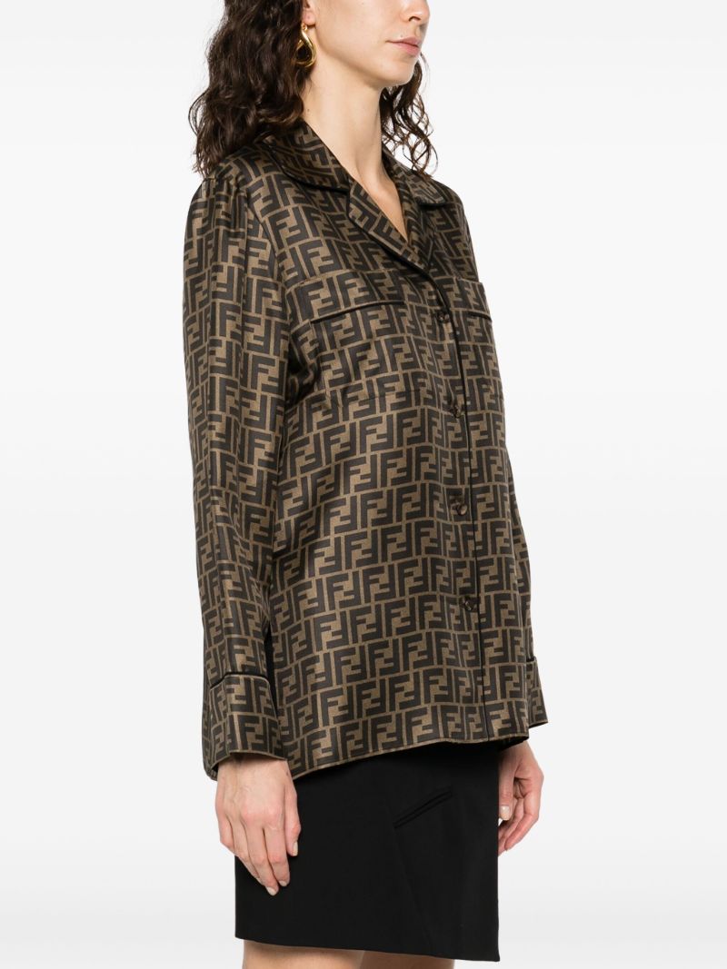 Brown Zucca Silk Shirt