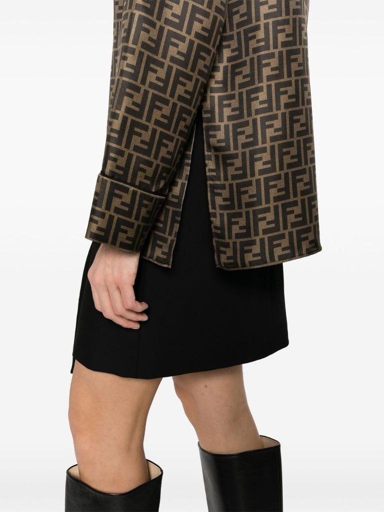 Brown Zucca Silk Shirt
