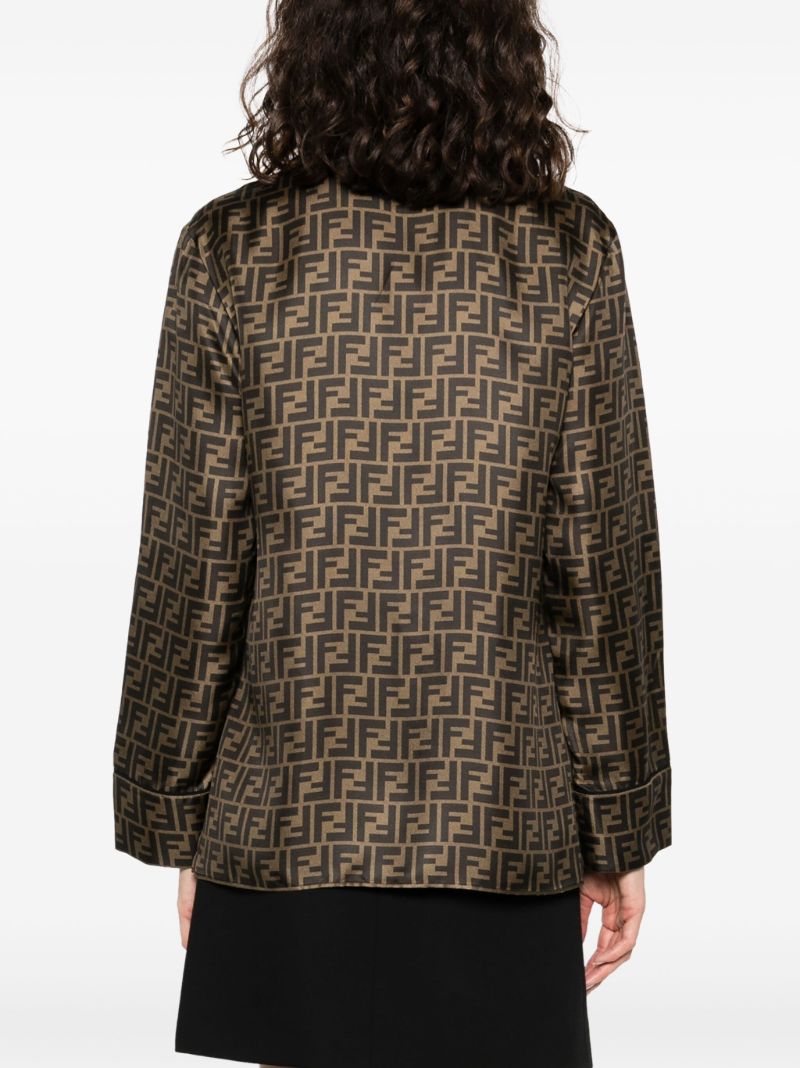 Brown Zucca Silk Shirt