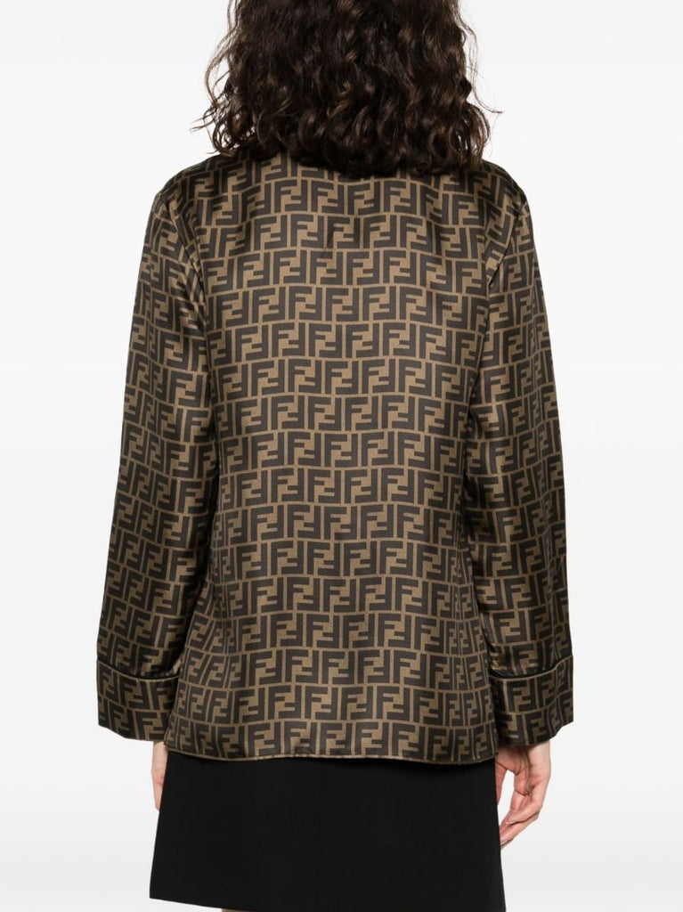 Brown Zucca Silk Shirt