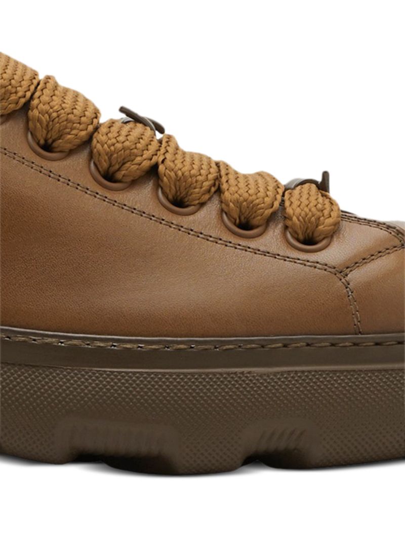 Brown Ranger Low-top Leather Sneakers
