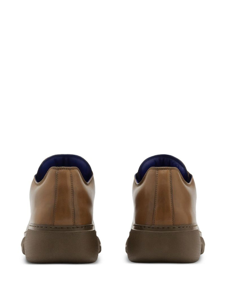 Brown Ranger Low-top Leather Sneakers