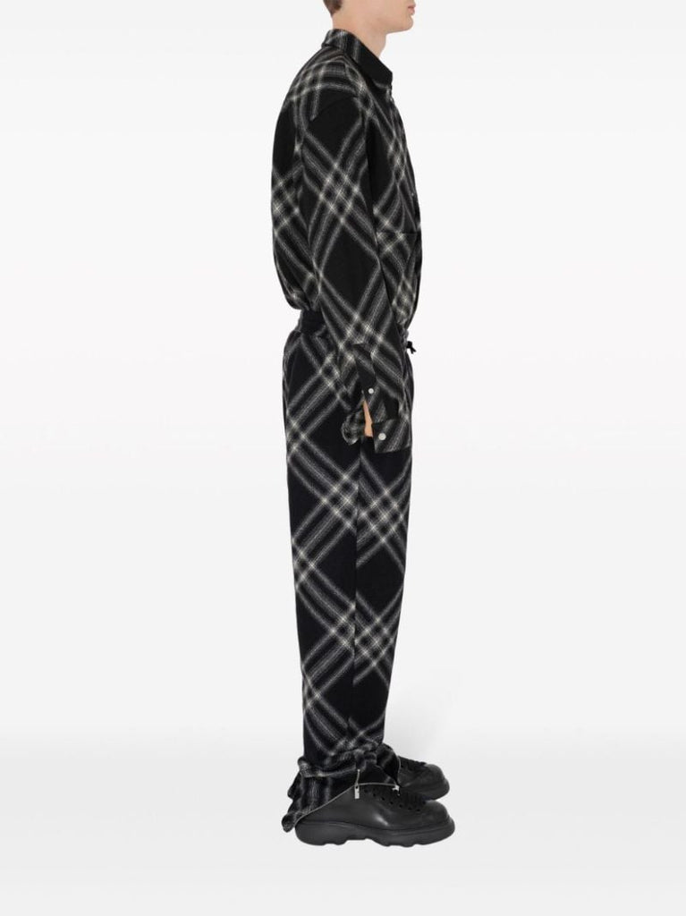Black Checked Wool Shirt