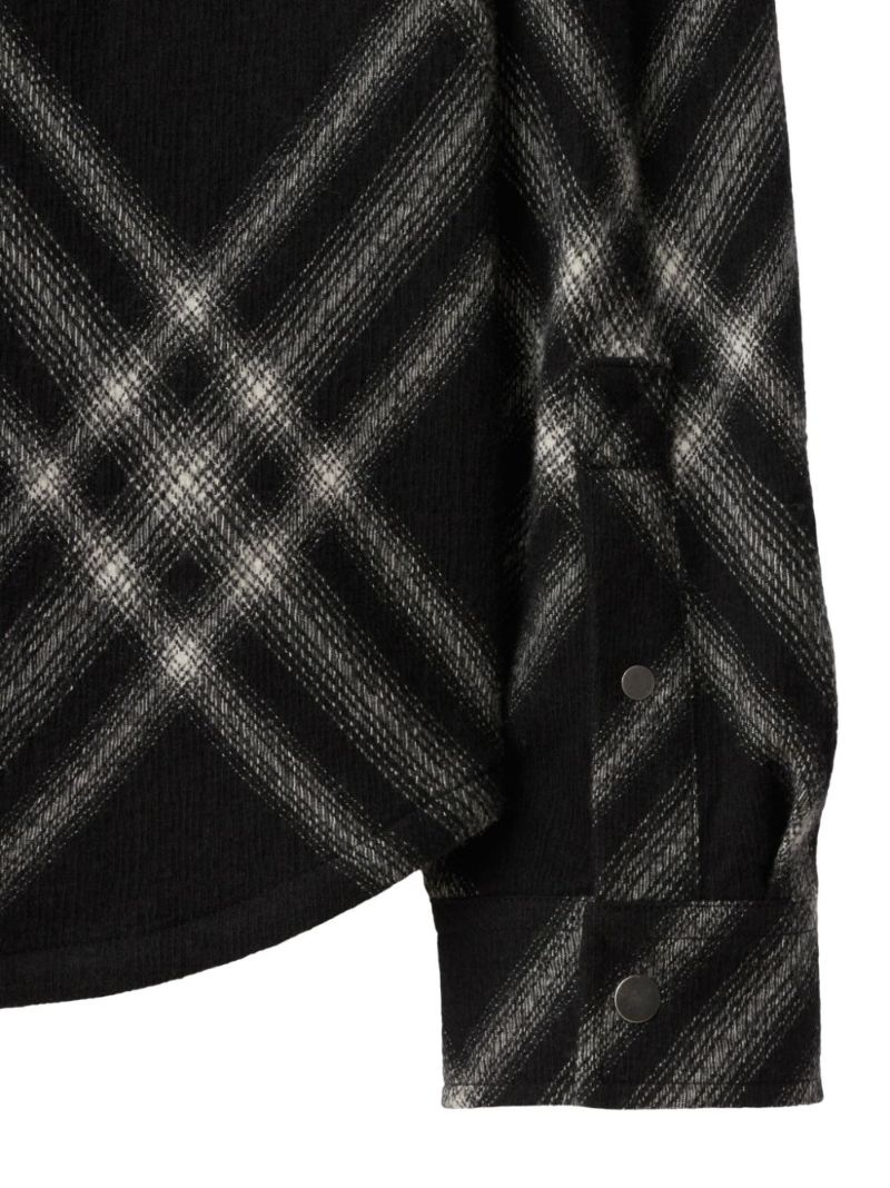 Black Checked Wool Shirt