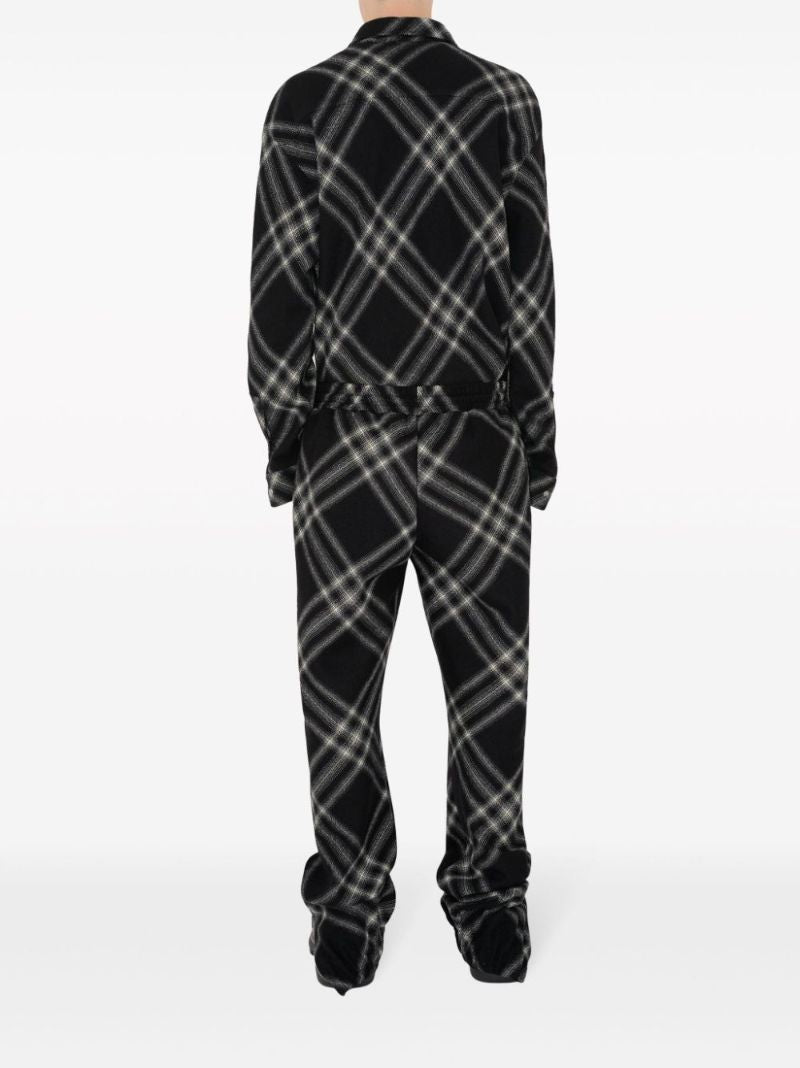 Black Checked Wool Shirt