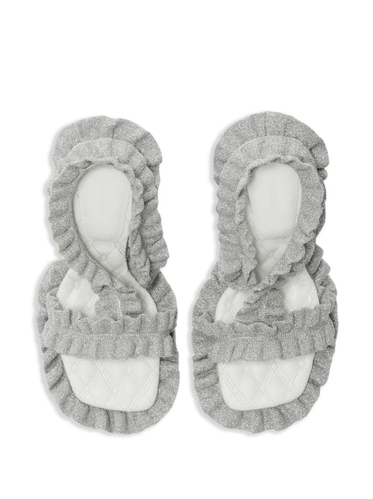 Silver Ruff 105mm Metallic Sandals