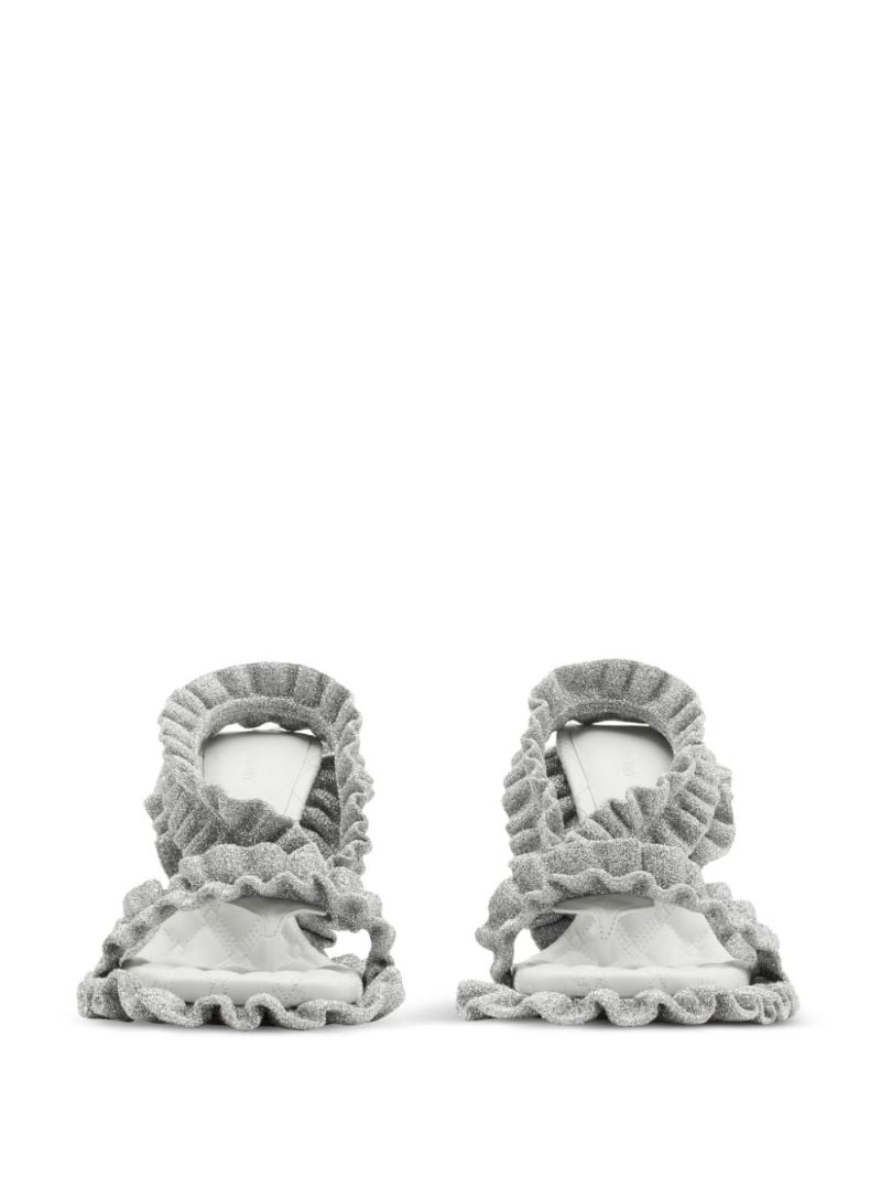 Silver Ruff 105mm Metallic Sandals