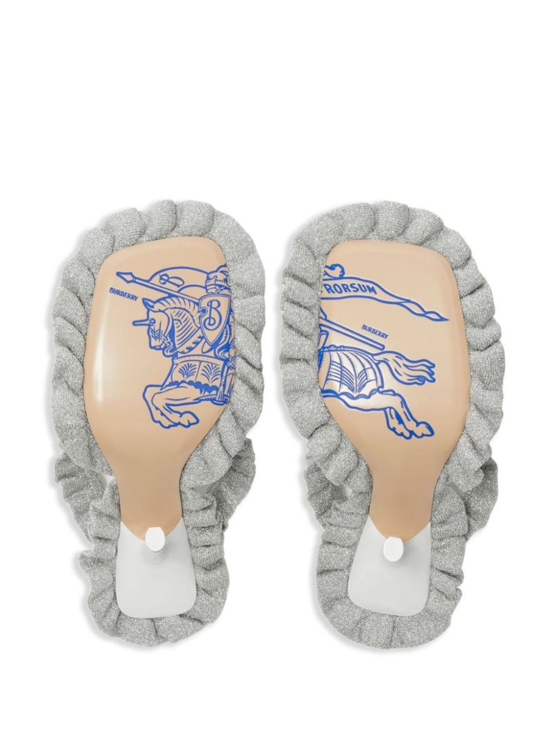 Silver Ruff 105mm Metallic Sandals