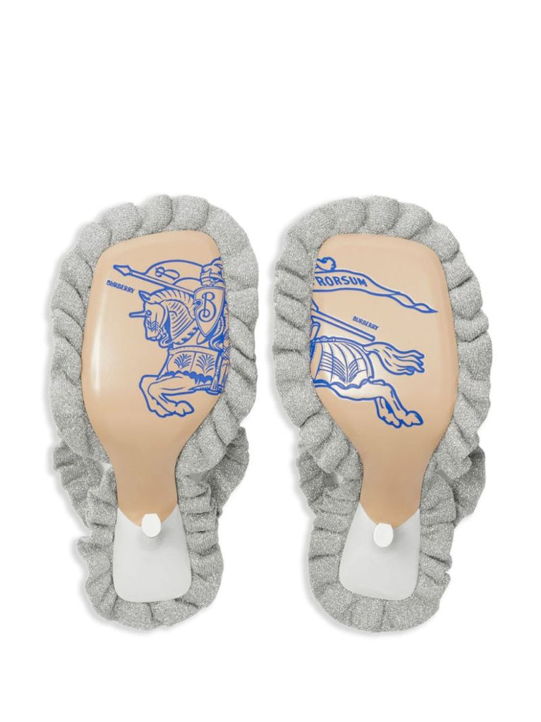 Silver Ruff 105mm Metallic Sandals