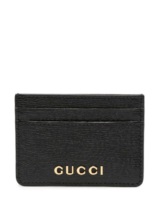 Black Logo Lettering Card Holder